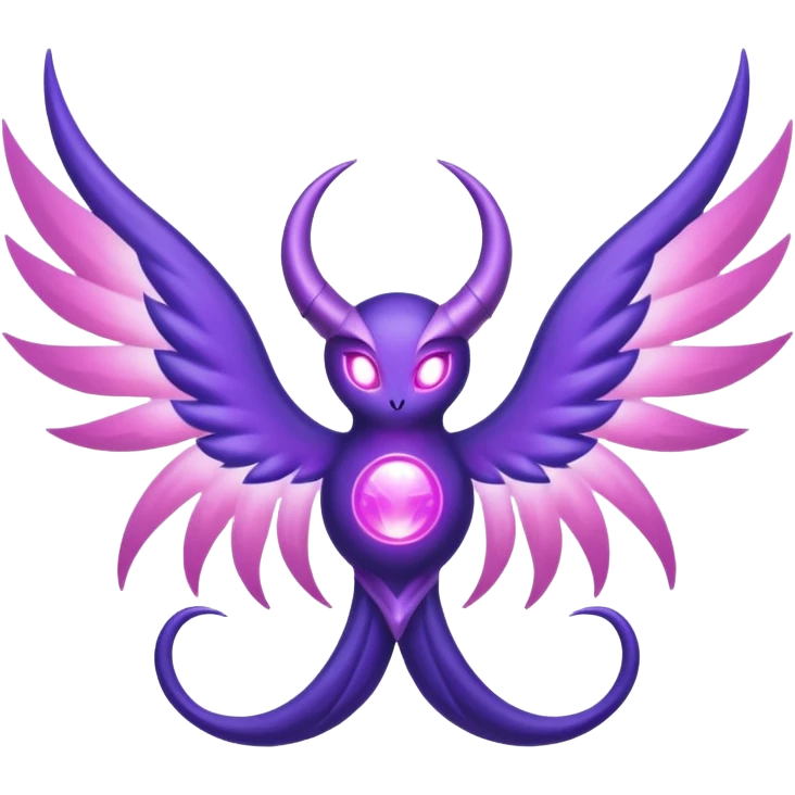 Pokemon legendary purple and pink lunala emoji