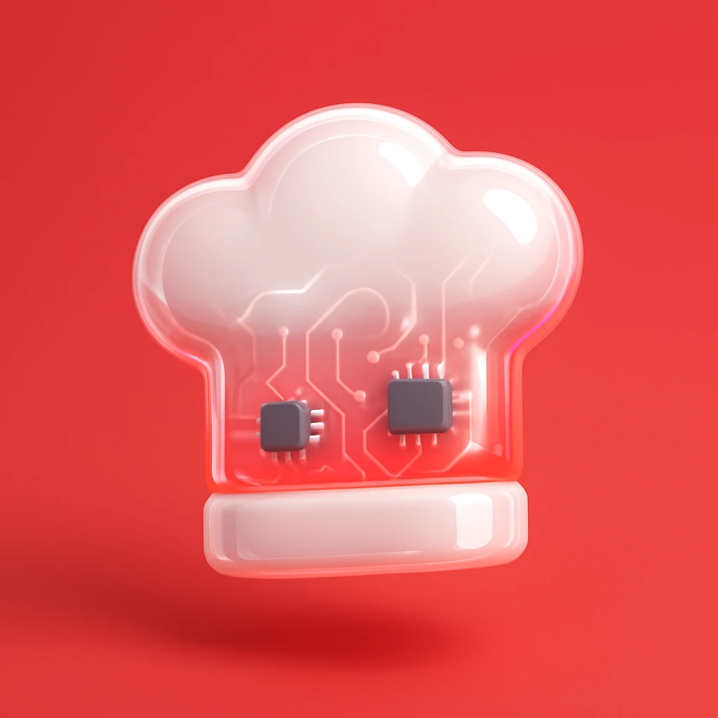 Chef hat white red background  emoji