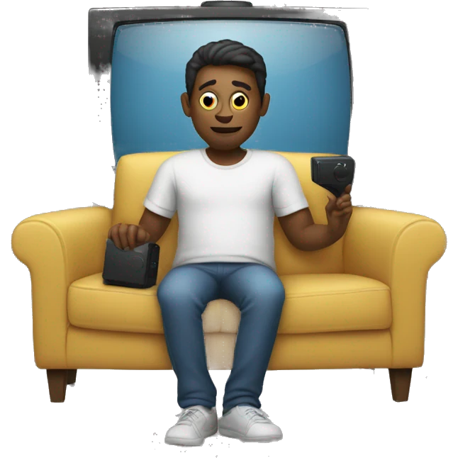 a person watching the TV emoji