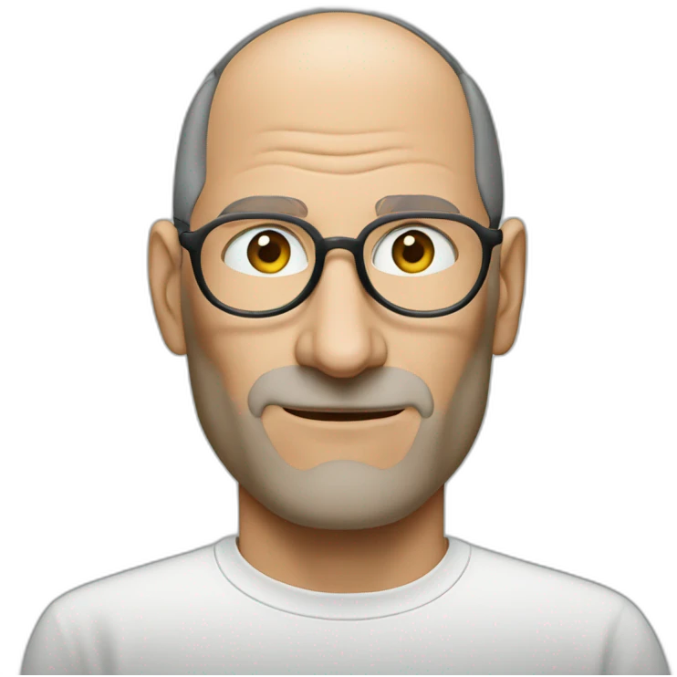 steve jobs using a mac emoji