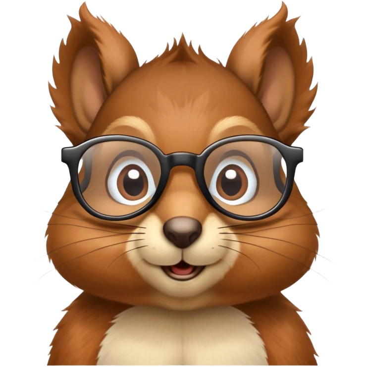 squirrel wearing glasses emoji