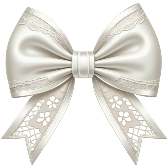 White coquette bow  emoji