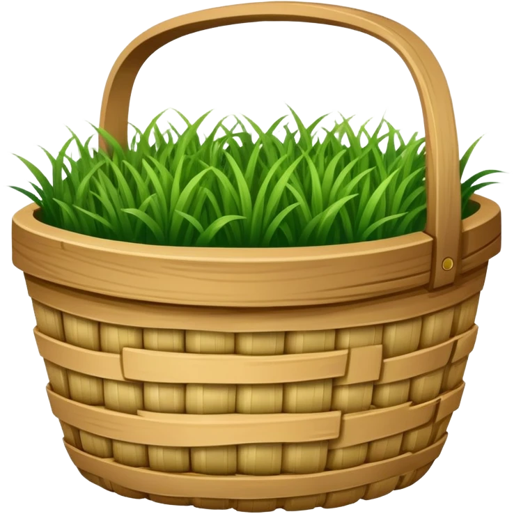 Basket with grass emoji