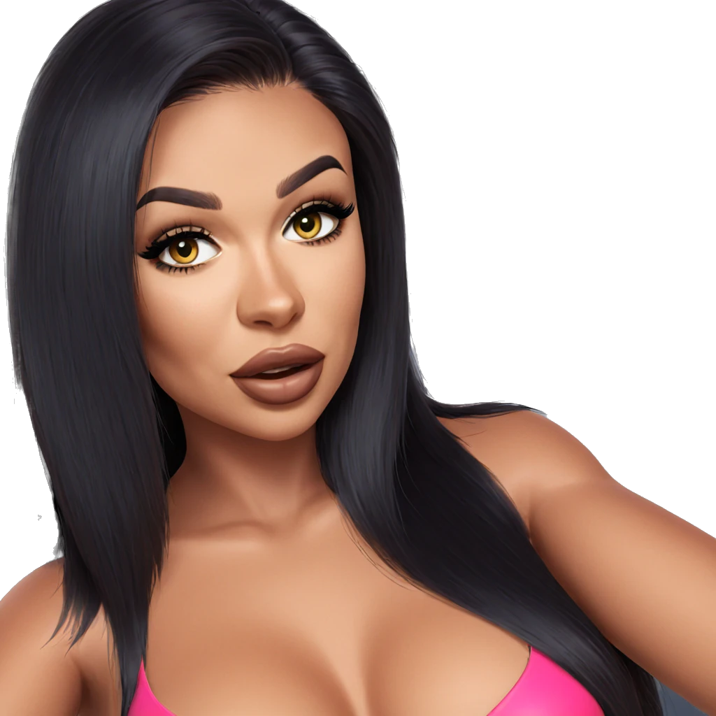 bikini beauty with long hair emoji