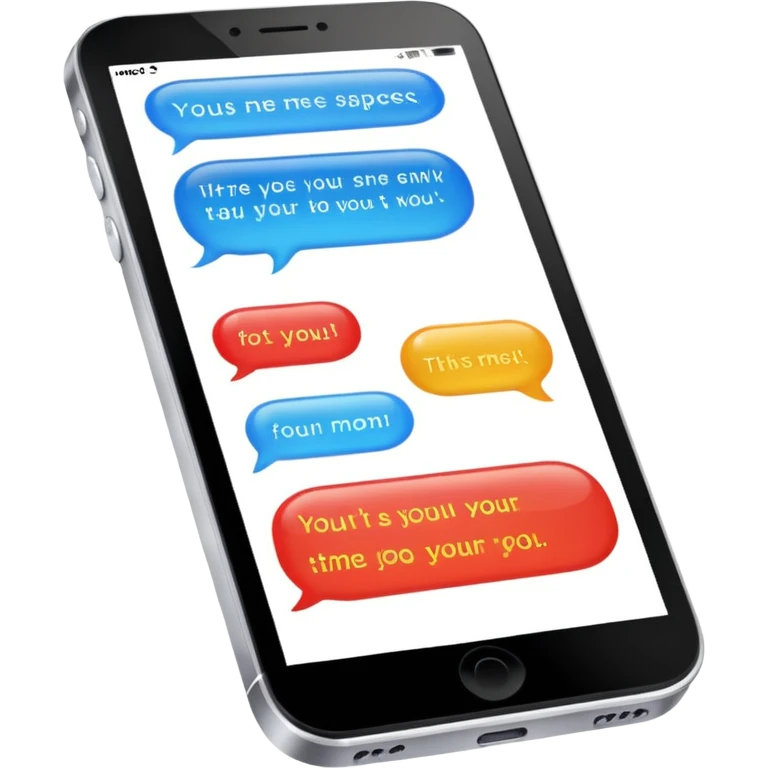 an recent iphone where we can see bubble speech on the screen emoji