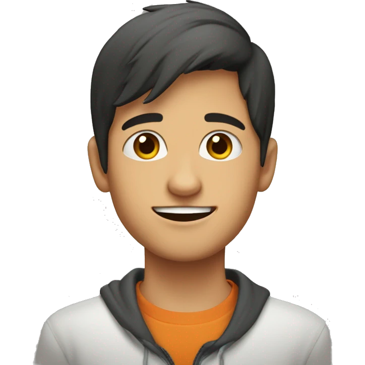 Adolescente moreno con raya en la ceja  izquiizq emoji