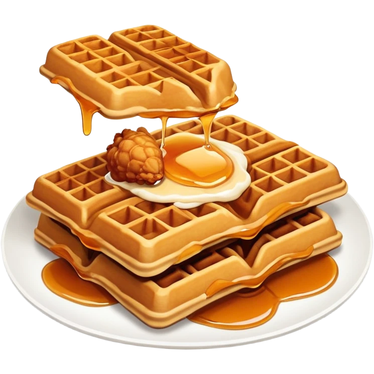 Chicken and waffles emoji