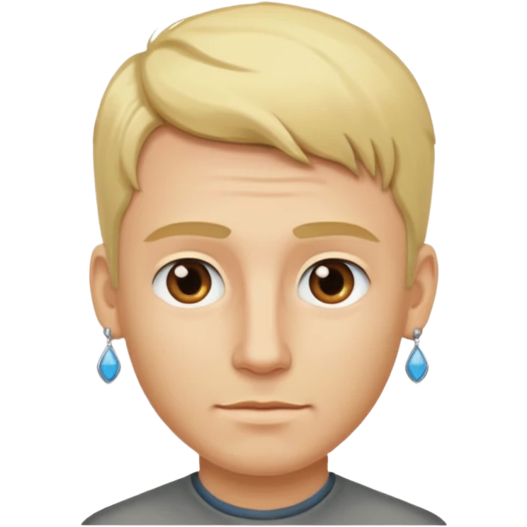 blond earringed with no beard man emoji