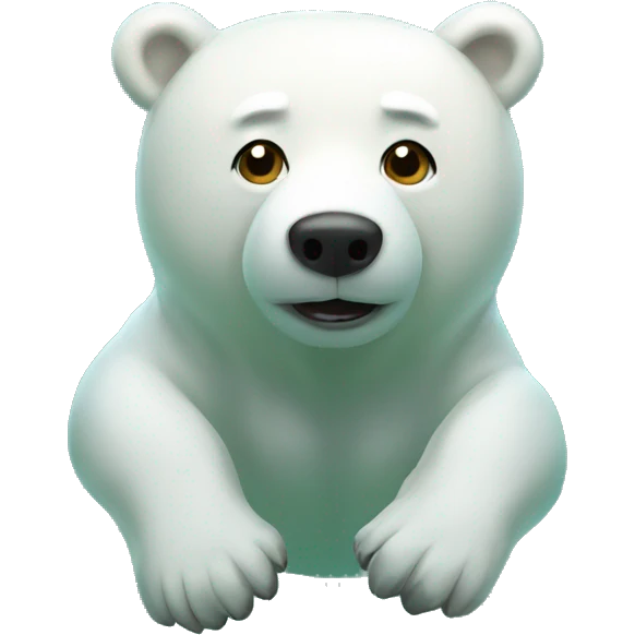 white bear swimming emoji