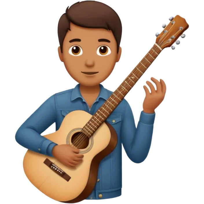 man holding guitar emoji
