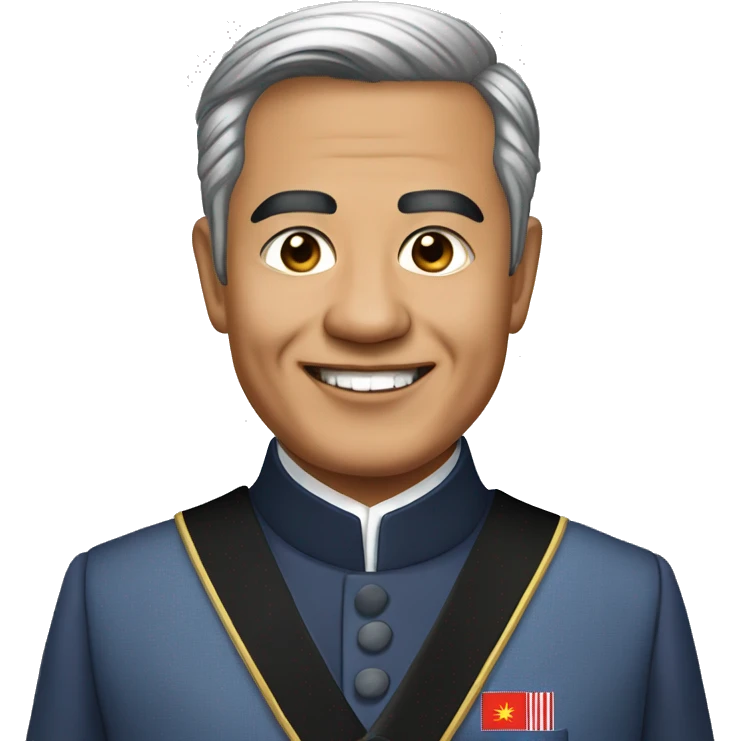 Anuar Ibrahim prime minister Malaysia plain face emoji