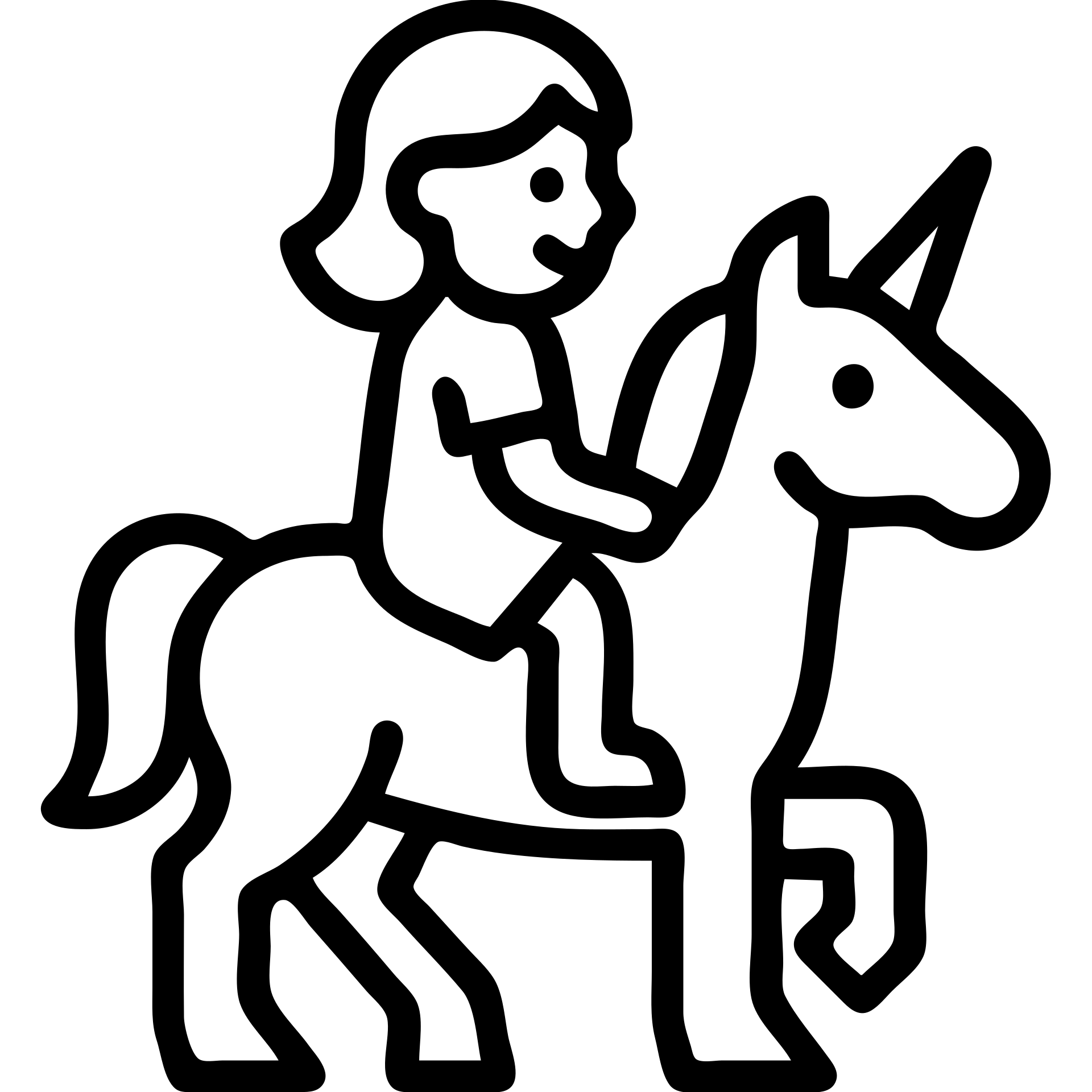 minimalist icon of a girl on a unicorn, clean outline, no background emoji