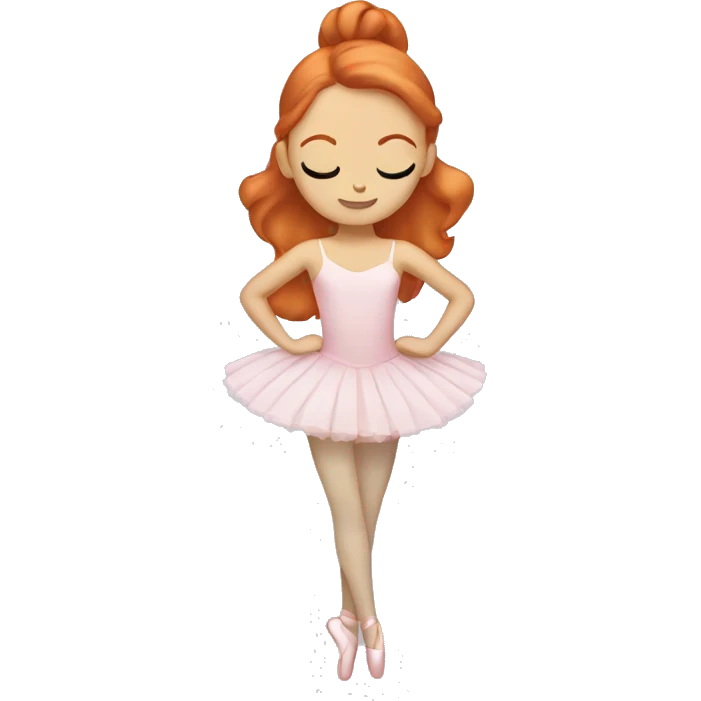 Ballerina with ginger hair emoji