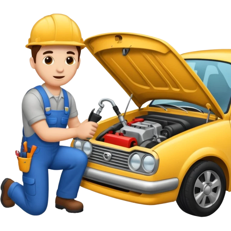 mechanic fixing car emoji