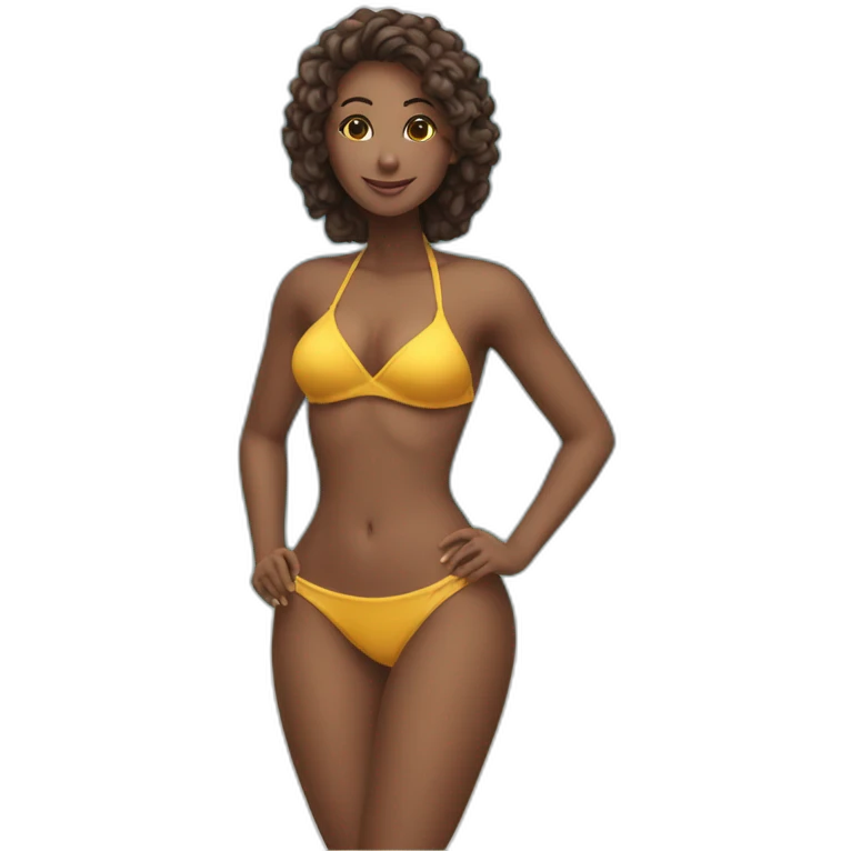 Slim-fit woman bikini posing (beach body) emoji