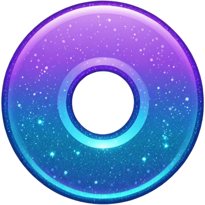 Glitter purple and cian inner circle emoji