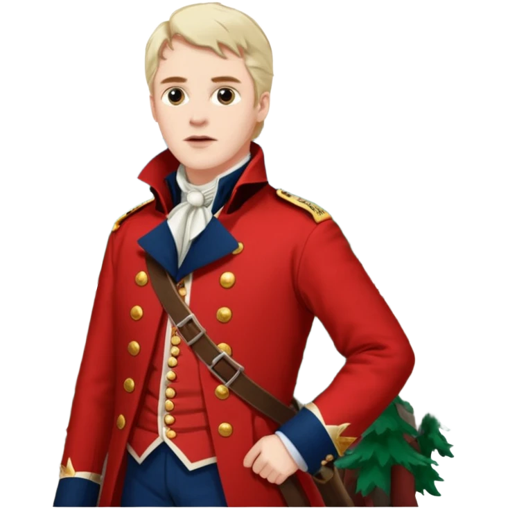 Loyalist Patrick Ferguson at the Revolutionary war Battle of Kings Mountain, with Wolves around him. emoji