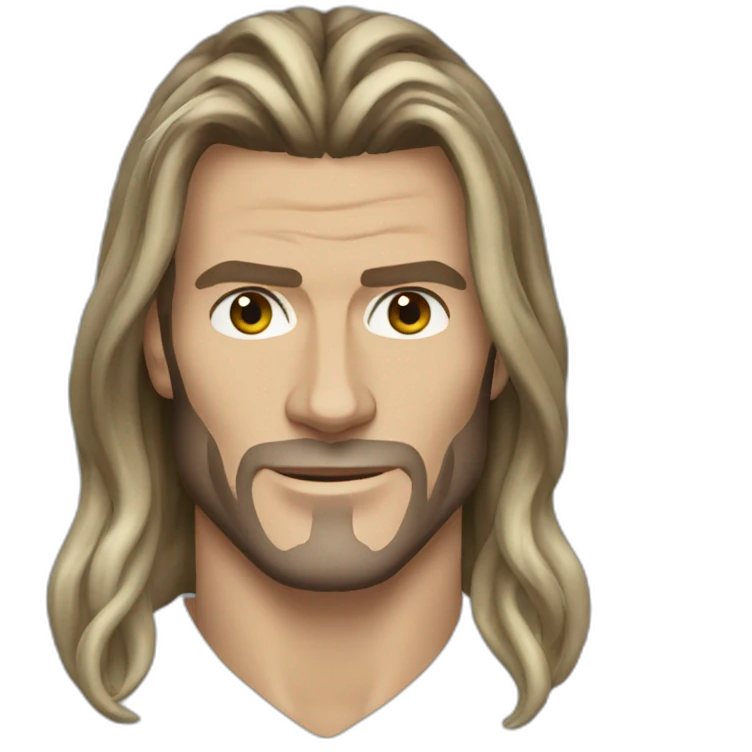 David Beckham long hair emoji
