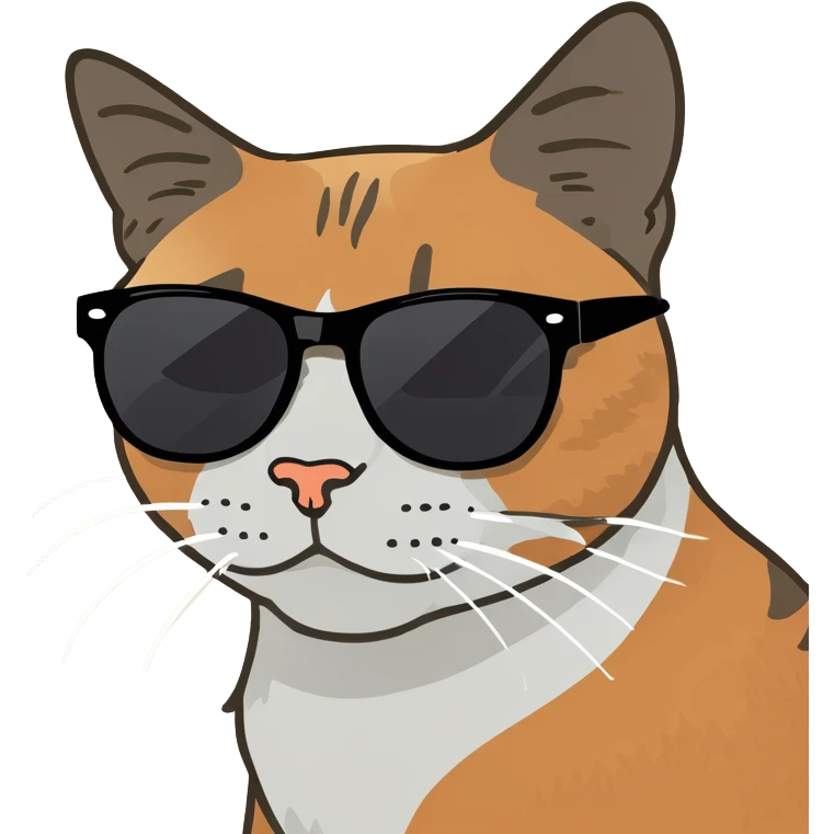 Cat with sunglasses emoji