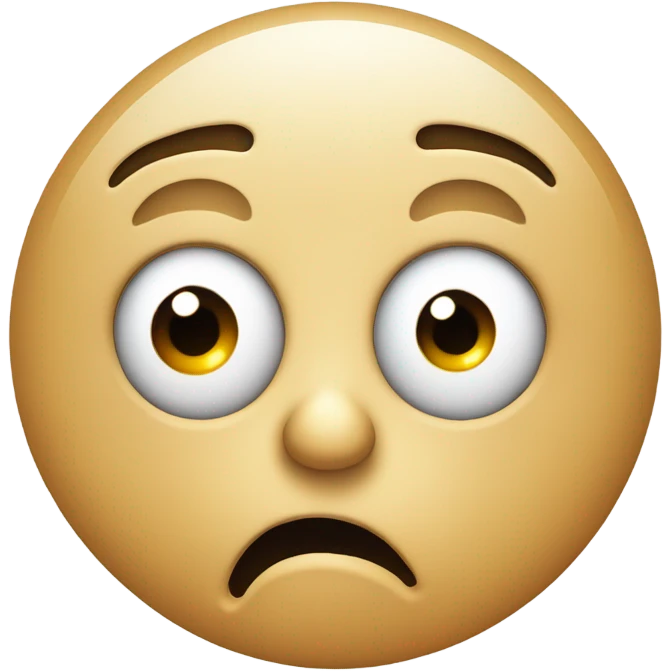 Circle face with one eye twitching emoji