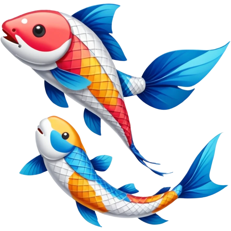 Koinobori, many koi kite emoji