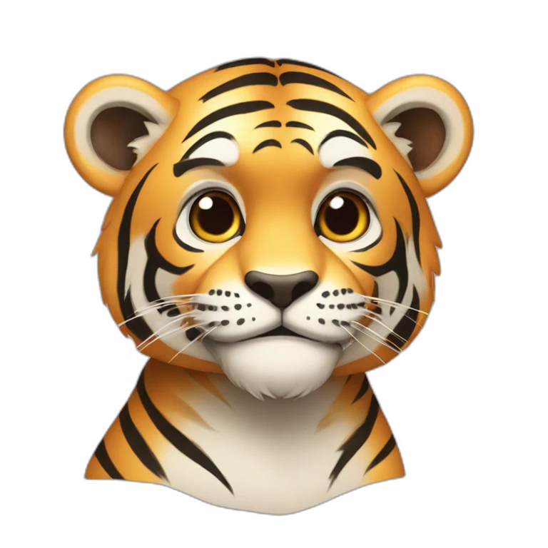 Singe sur tigre emoji