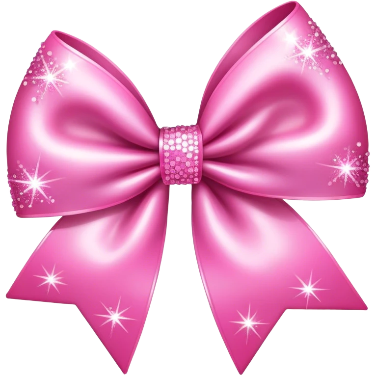 pink bow with sparkles emoji
