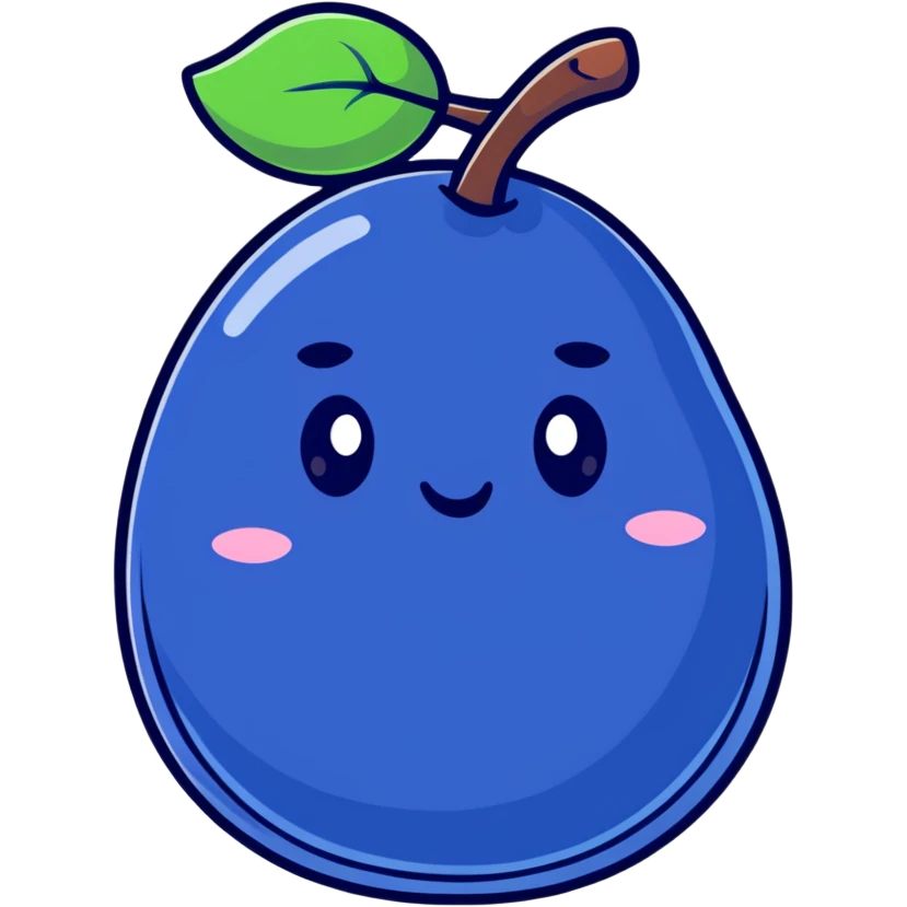 cute blueberry character emoji