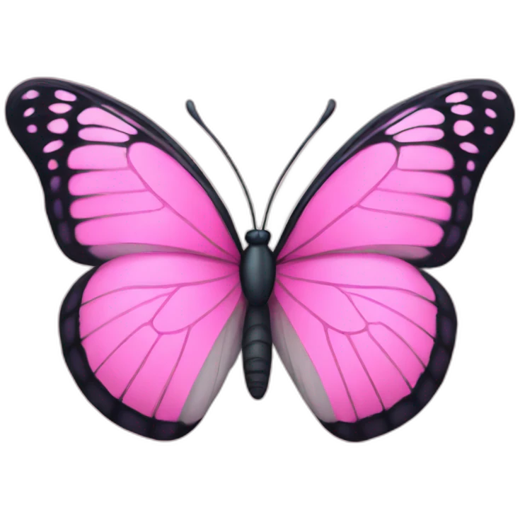 Pink butterfly emoji