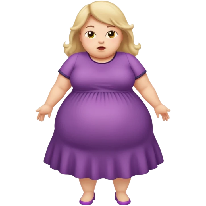 Fat girl farting emoji