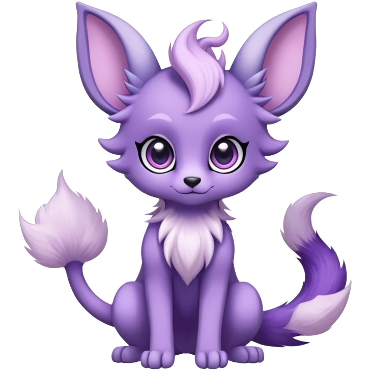 Kawaii dark fantasy ethereal anthro fursona Fakemon with tufted tail  emoji