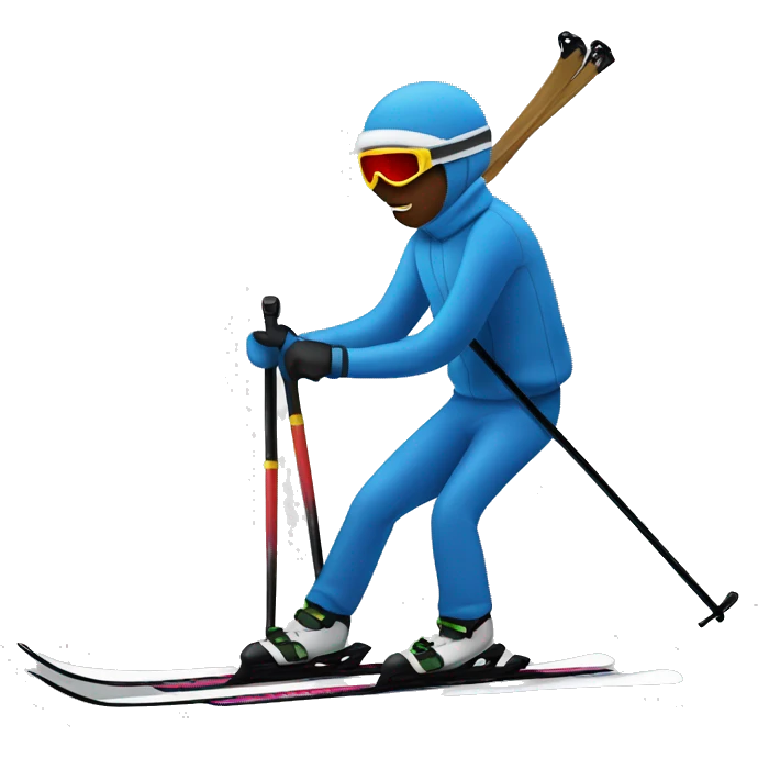 stick figure skier emoji