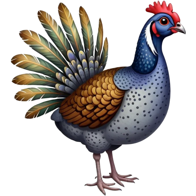 guinea fowl 
 emoji