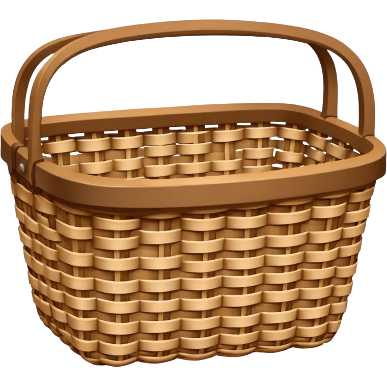 patterned empty wicker basket emoji