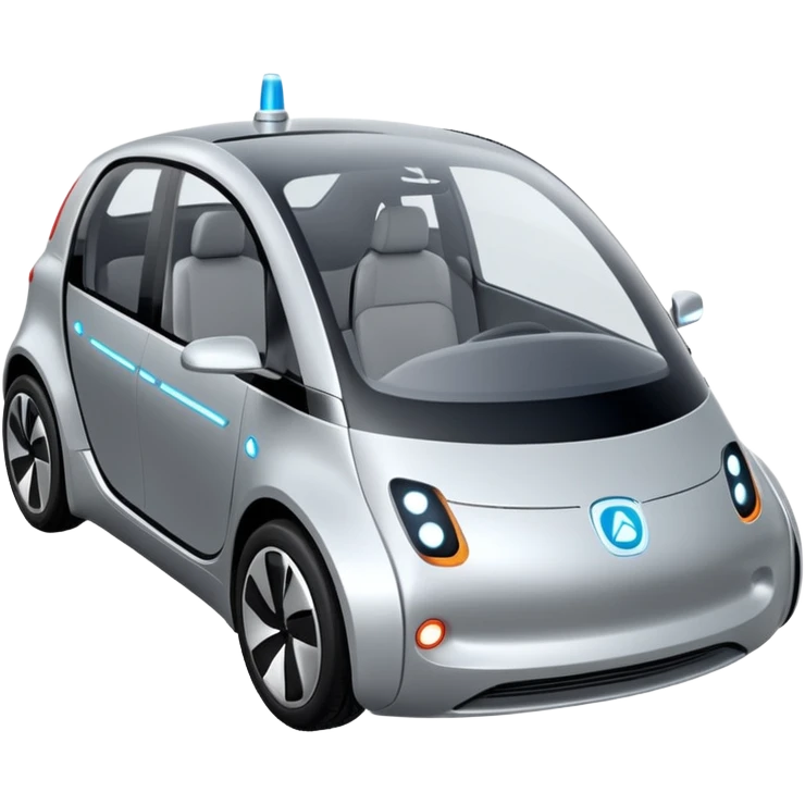 big Modern autonomous electric car emoji