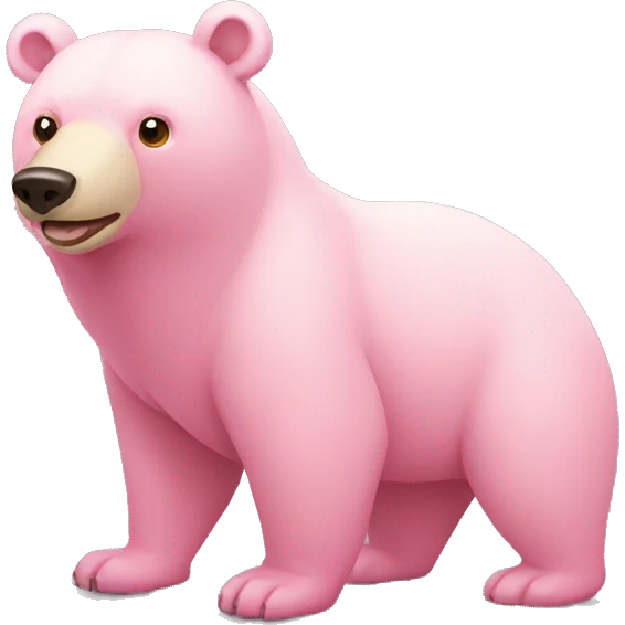 a bear and a light pink dodo  emoji