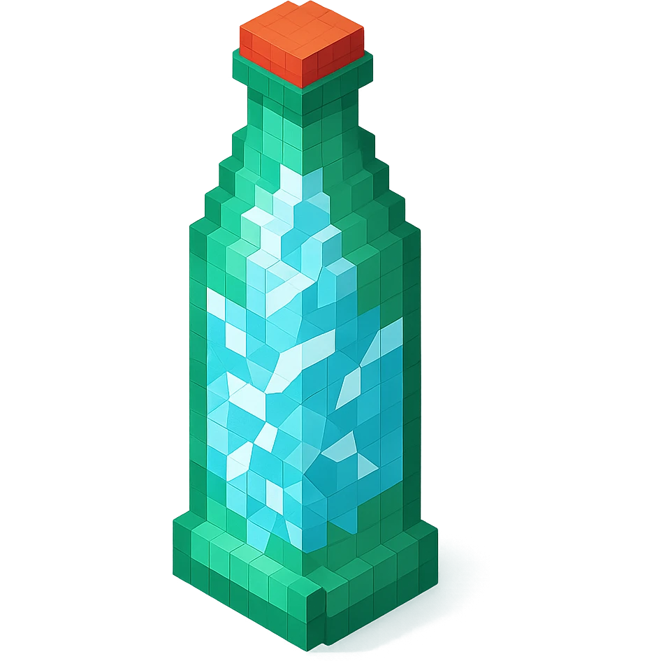 Borjomi bottle with a cracked ice effect emoji