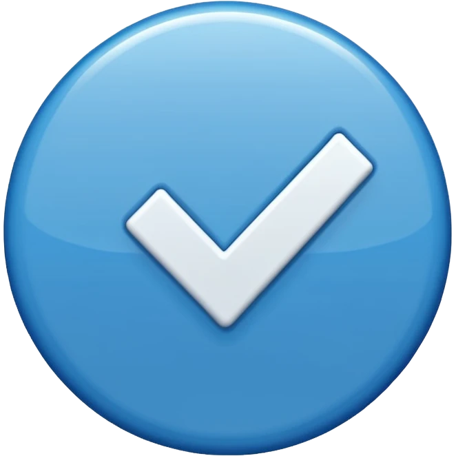 Verificación Azul lines del centro blancas Pero con emoji de verificación  emoji