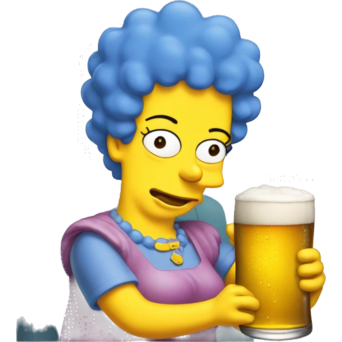 Marge simpsons beer emoji