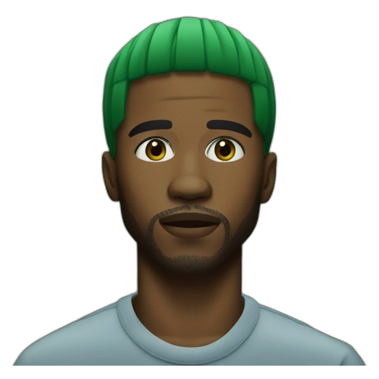 Frank ocean with The green-headed emoji