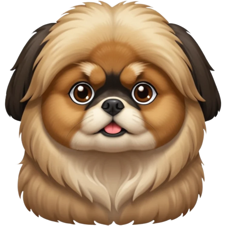 Black and tan Pekingese dog  emoji