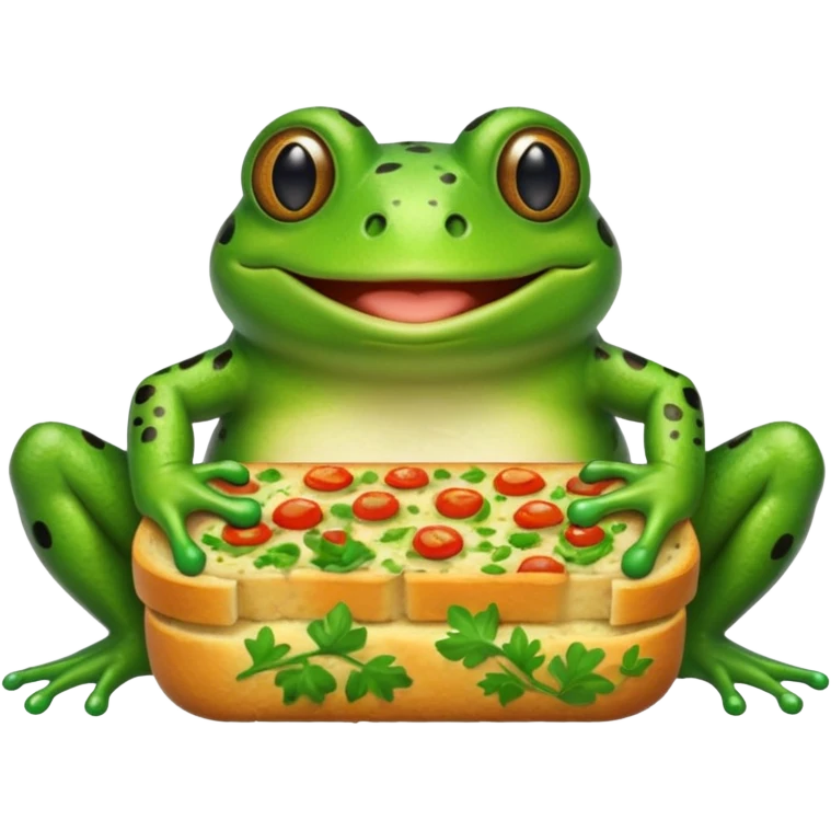 Garlic bread frog emoji