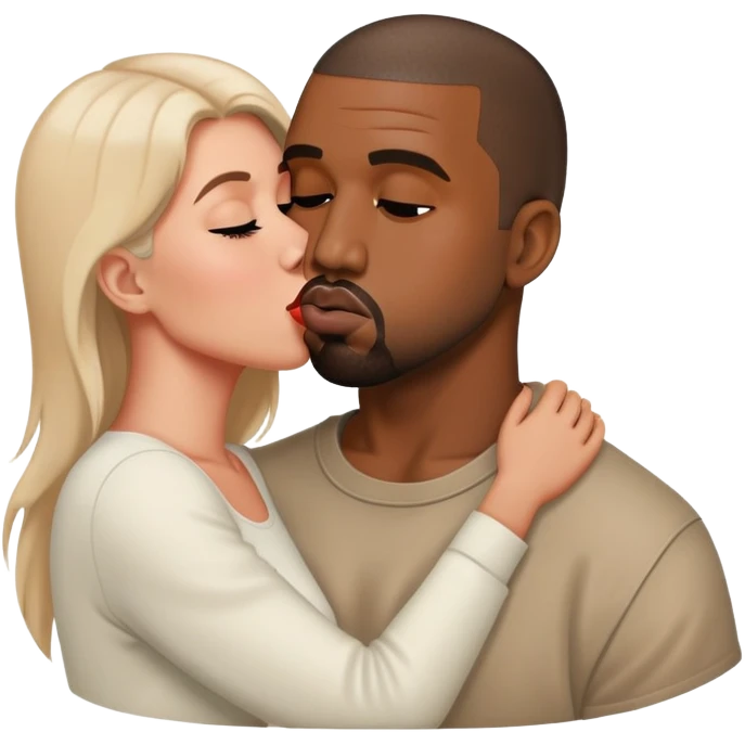 kanye kissing  emoji