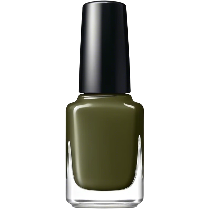 dark olive color nail polish bottle emoji