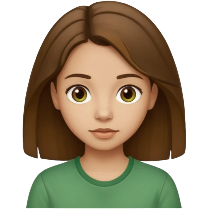 Make a zumba coach emoji, brown eyes, brown hair girl, green shirt withe "the roots" on it emoji