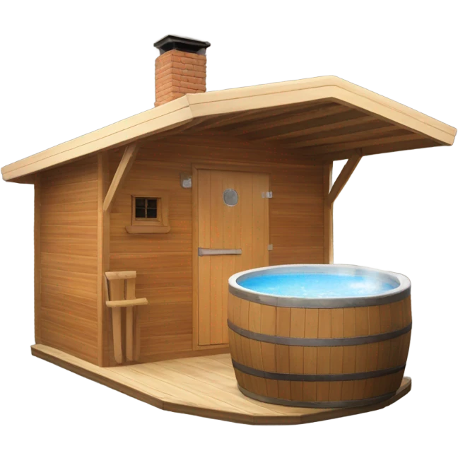 Create a rounded roof outdoor sauna emoji  emoji