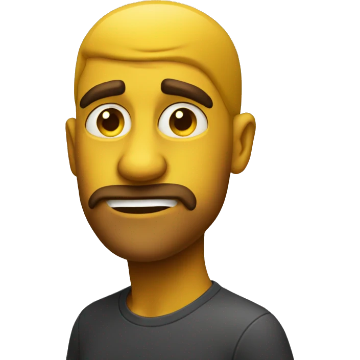 Yellow emoji with side eyeing look emoji