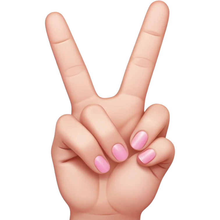Peace sign with hand, pinky finger (the last one) up emoji