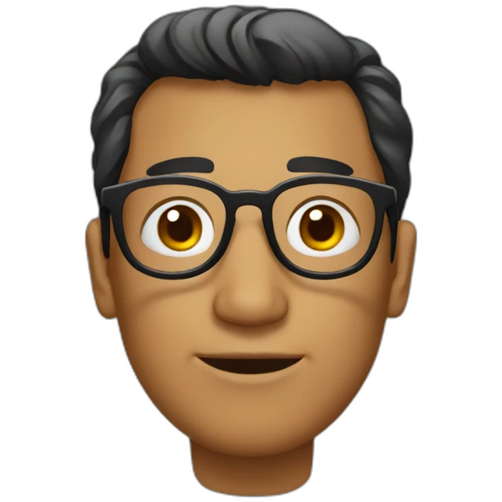 bolivian man with glasses emoji