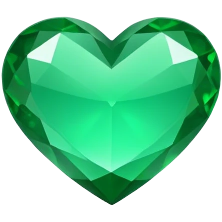 Emerald green colored heart emoji